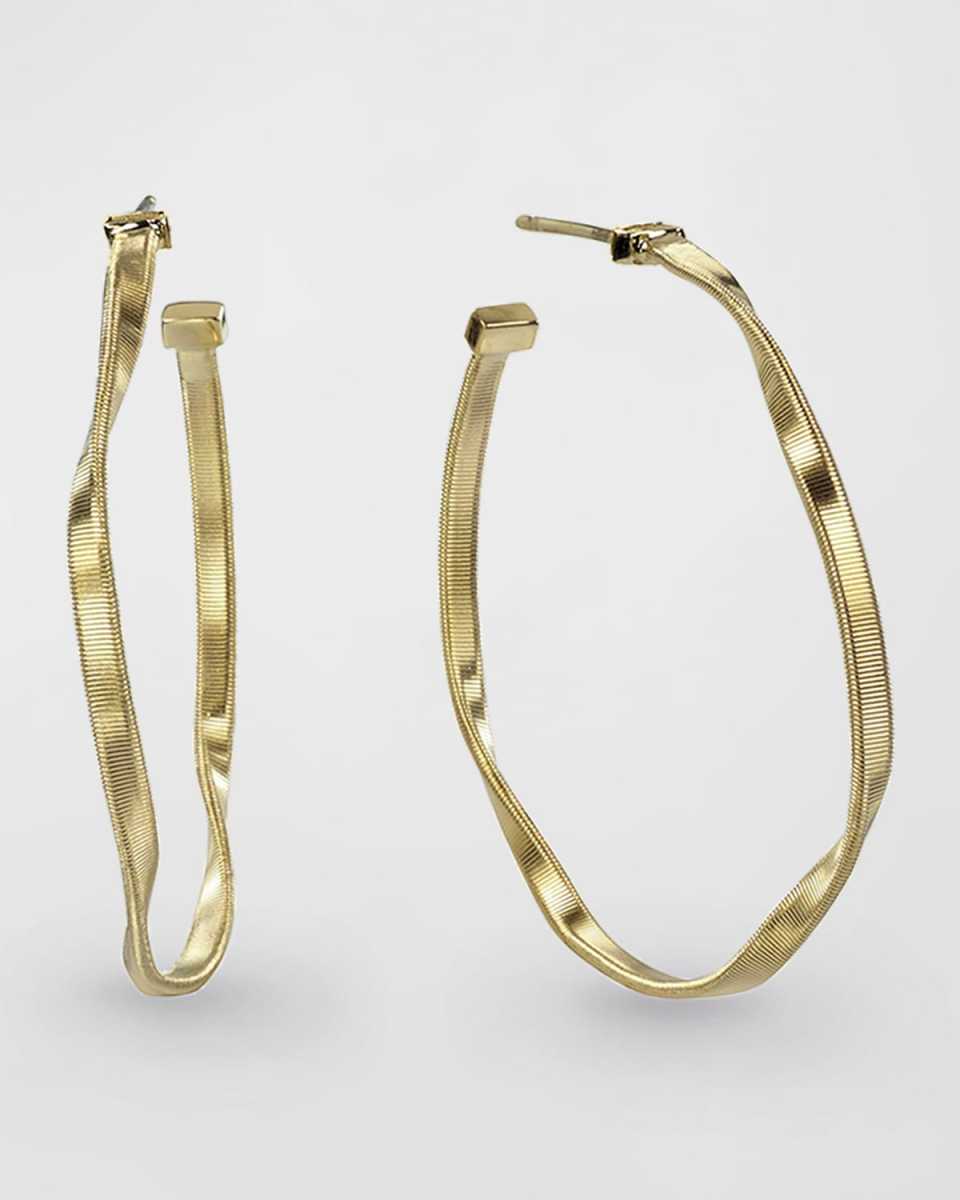 Marrakech 18k Yellow Gold Medium Hoop Earrings